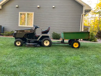 Craftsman 15 HP Lawn Tractor Plus Trailer/Roller, View more