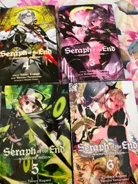 Seraph of the End Vol. 3-6, posters still attached for 4-6