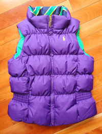 2-in-1 Ralph Lauren Toddler Girls Purple Puffer Vest, Reversible