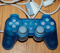 Playstation 1 PSOne Sony Dualshock Controller Translucent Blue
