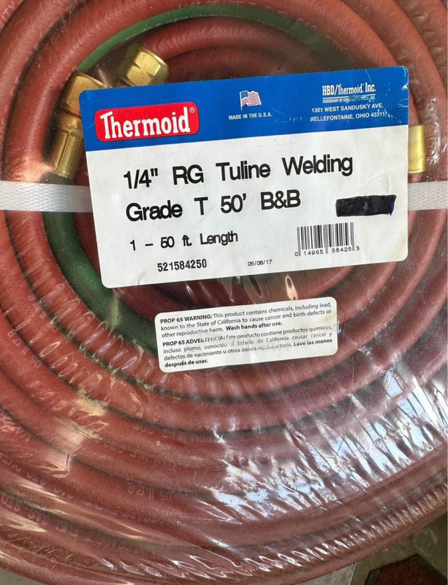 Thermoid 1/4" RG Tuline oxy-fuel hose in Other in Calgary - Image 2