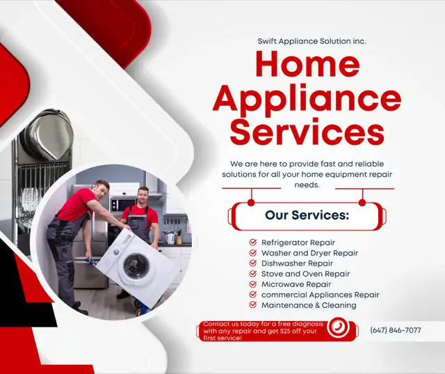 APPLIANCE REPAIR | FREE SERVICE CALL WITH REPAIR | 647 846-707763760493711745120