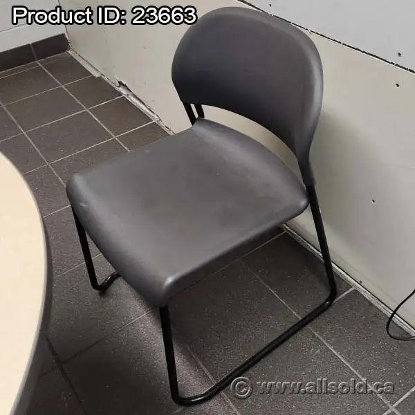 Hon Gueststacker Grey Plastic Stacking Guest Chair in Chairs & Recliners in Calgary - Image 3