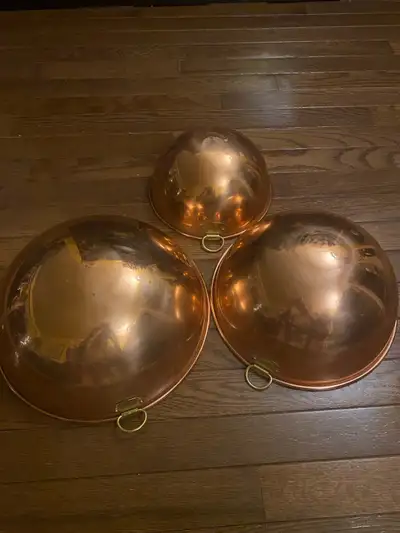 Vintage Copper Bowl Set of 3, View more