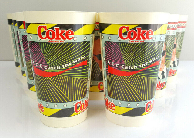 1986 Coca-Cola Max Headroom Plastic Cups in Arts & Collectibles in City of Toronto - Image 3