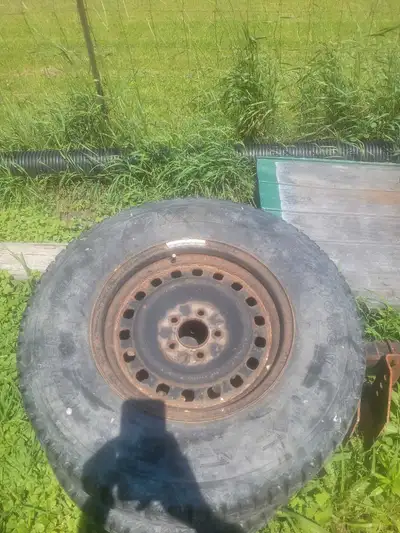 Set of firestone winter force uv tires they are P255/70r16's, they are on 5 bolt rims originally on...