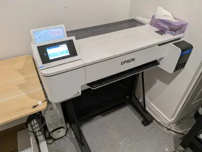Like new Epson F570 sublimation printer & stand, View more