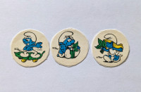 Vintage 80s Stickers Smurf Scratch n Sniff Spearmint 