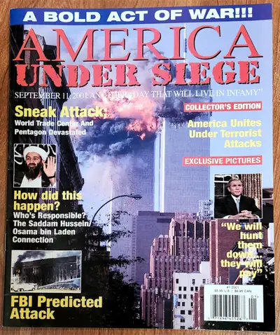 America Under Siege Magazine #1 - 2001 Mint Condition Has a lot of really incredible pics inside fro...