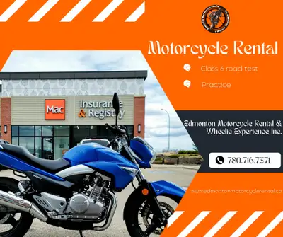 Rent a Motorcycle for your upcoming Class 6 Road Test and Preparation from Edmonton Motorcycle Renta...