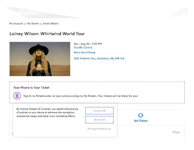 4 Lainey Wilson Tickets- August 30th Saskatoon63611974924035120
