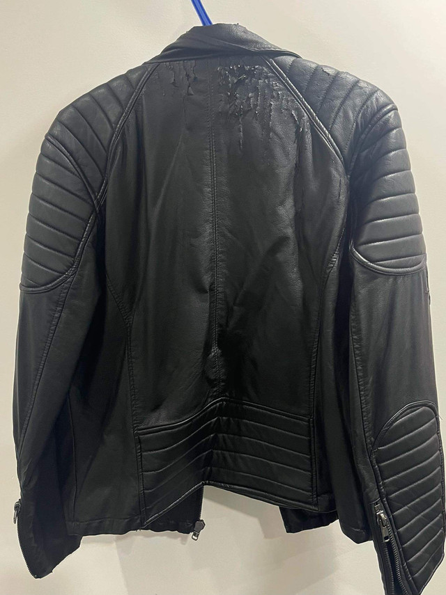 Black Leather Biker Jacket  in Men's in Mississauga / Peel Region - Image 2