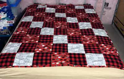 Queen size flannel quilt , View more