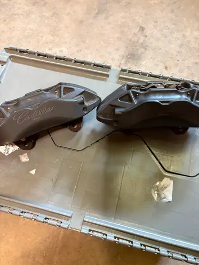Selling Two Brembo ATS Cadillac calipers with brake pads. Calipers are in good used condition. Pads...