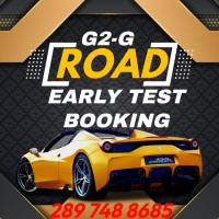 Road test G/G2 early booking, driving lessons