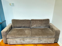 Twin-Size Sofa Bed - Grey-Brown