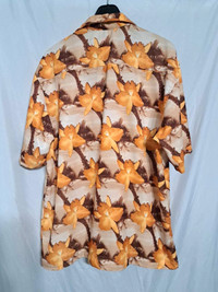 Vtg Quiksilver Shirt Aloha Hawaiian Style Orchid Print Mens Size