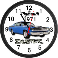1971 Plymouth Duster (Blue) Custom Wall Clock - Brand New