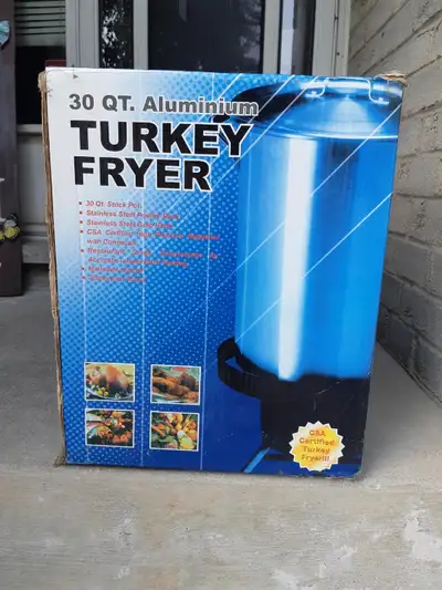 Selling 30 quart aluminum new turkey fryer still in box! Located in Barton/Millen Road area. Asking...