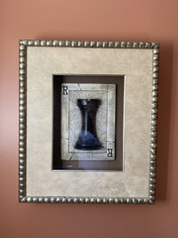 Custom Made Picture Frame with Glass. Size: 23”x20”x3”.