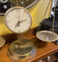 Scales of Justice United Clock Eagle Electric Mantle Clock