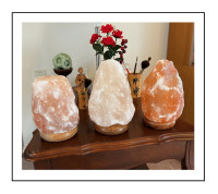 THREE Himalayan Salt Crystal Lamps for $30
