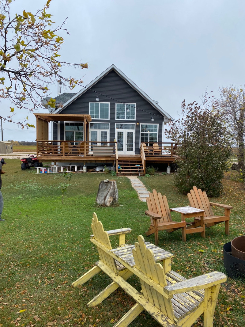 Lake Front cottage Sugar Point Beach west of Lundar MB Houses for
