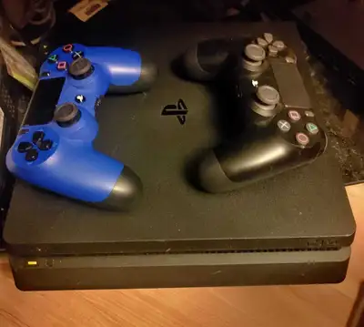 Barely used ps4 slim. Last updated 2017 then sat unused in basement. System software firmware 6.71 ....