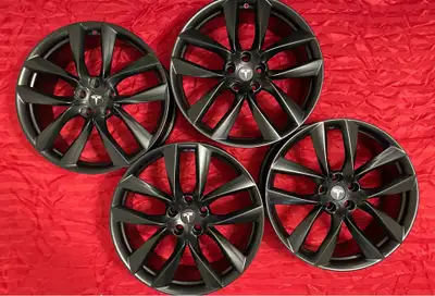 For sale is a set of genuine Tesla Arachnid wheels. They’re forged rims that are lighter and stronge...