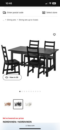 Dinner table with chairs 