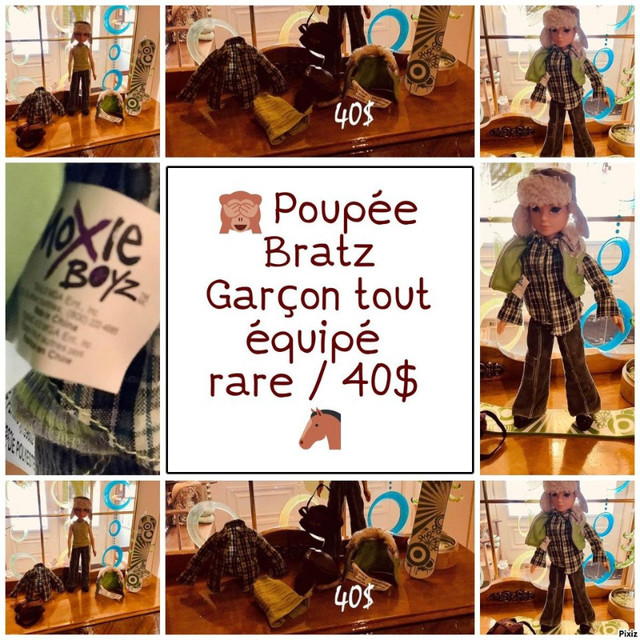 Bratz garçon collection Moxie Boyz Jaxon vêtu Rare 40$ dans Art et objets de collection  à Laval/Rive Nord