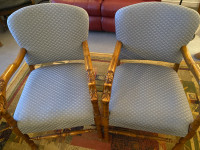 Pair of silvery-blue chairs
