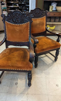 Pair Antique Renaissance Revival Chairs