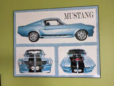 Classic Car Ford Mustang Frameless Mounted Posters OBO, View more