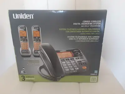 BRAND NEW (Never opened box) Uniden Corded/Cordless Digital Answering System Price: only 45$ cash, i...