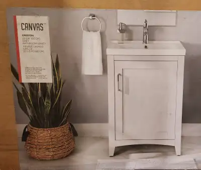 NEW 24” BATHROOM VANITY GREY, View more