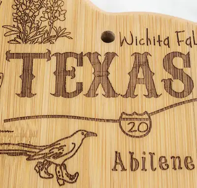 Texas Map Bamboo Wall Decor/Cutting Board/Wall Decor, View more
