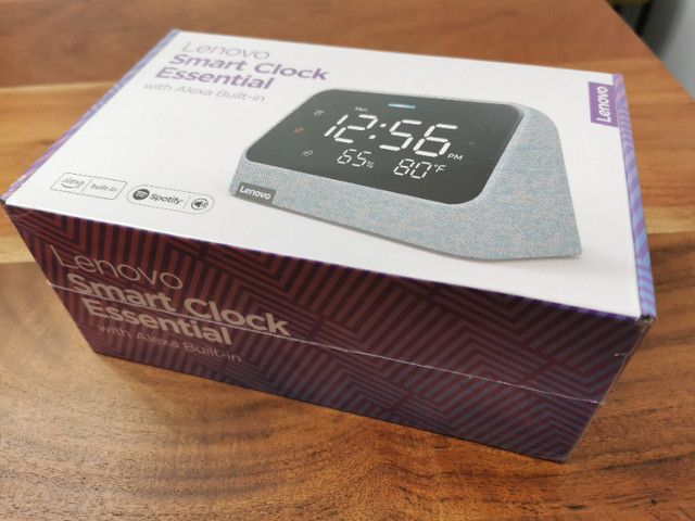 BRAND NEW Lenovo Smart Clock Essential Alexa Built-in, Stream in Other in Ottawa - Image 3
