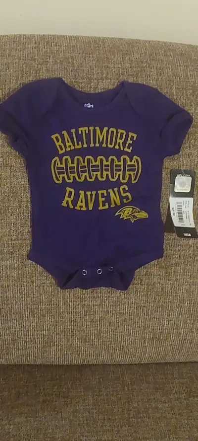 Baltimore Ravens baby onesie new W/tags 0-3mths $10, View more