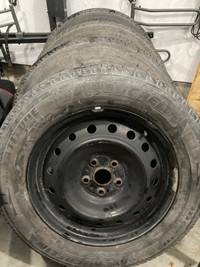 225/65r17 steel rims with snow tires