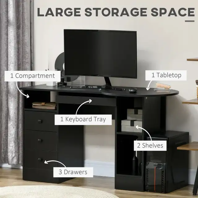 HOMCOM Computer Desk with Storage in Desks in City of Toronto - Image 6
