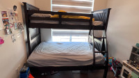 Bunk bed, chest of drawers, and nightstand 