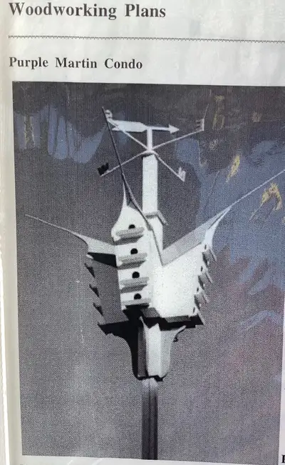 Set of plans for a 16 hole Purple Martin birdhouse. $20