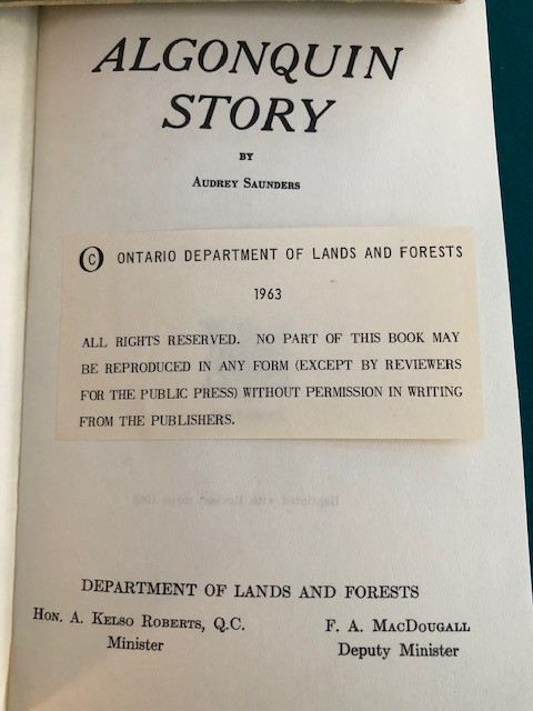 The Algonquin Story Book /Maps Ont. Dept. of Lands and Forests in Non-fiction in Oshawa / Durham Region - Image 4