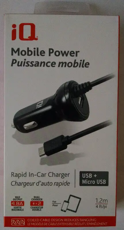 BRAND-NEW Android Micro USB Phone CAR Power Charger in Cell Phone Accessories in Kingston - Image 2