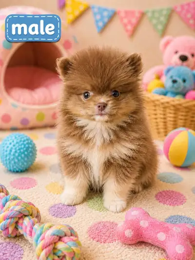Pomeranian Puppies! 2 male 1 female left, View more