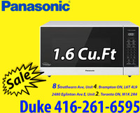 White Panasonic Genius 1.6 Cu. Ft. Microwave NNST75LW