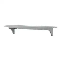 Stenstorp pot and pan or dish and cup shelf with hanging hooks. Wall-hung shelf with hooks for hangi...