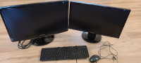 Complete Dual Monitor Computer Setup - Great Condition!