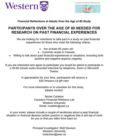 Financial Reflections of Adults Over the Age of 60 Study, View more